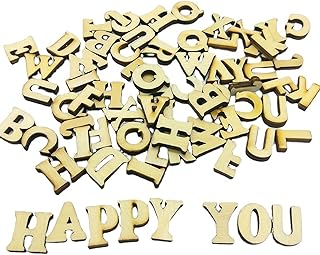 ZZLBZN Wooden Letters for Craft, 100Pcs Small Mini Wooden Letters for Craft Scrabble Letters for Crafts A-Z Wooden Letters for DIY Craft Home Decoration Early Educational Learning