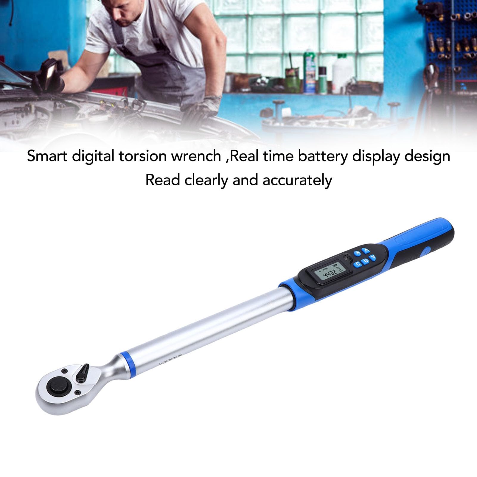Cyfrowy klucz skrętny Napęd 1/2 10 do 200 Nm, elektroniczny klucz skrętny Dokładność ±2% Wyświetlacz LCD z brzęczykiem Przemysłowy klucz nastawny o dużej wytrzymałości ze schowkiem