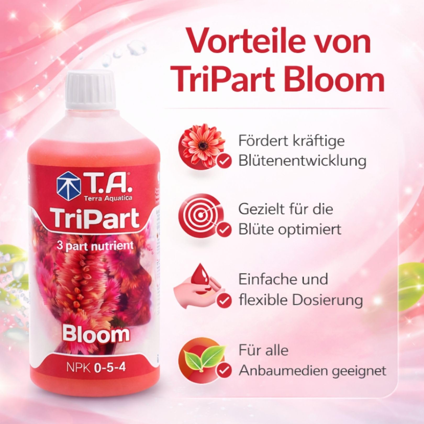 Weedness GHE FloraBloom Blütephase 5 Liter - Grow Dünger Naturdünger NPK Bio Tomaten Gurken Flüssigdünger Organischer