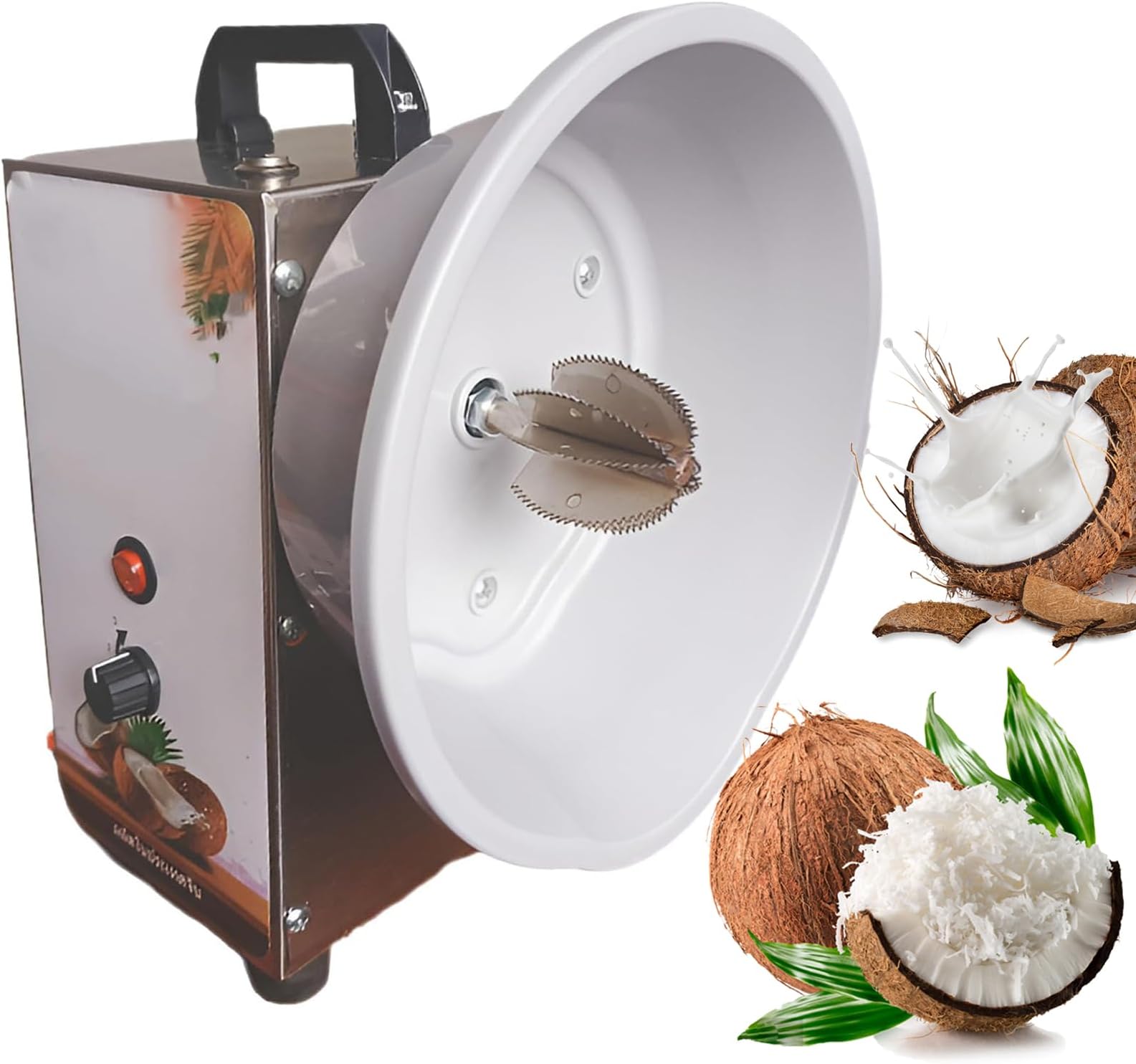 Electric Coconut Scraper Grater with Adjustable Speed and Non-Slip Design for Commercial Use in Shops and Restaurants