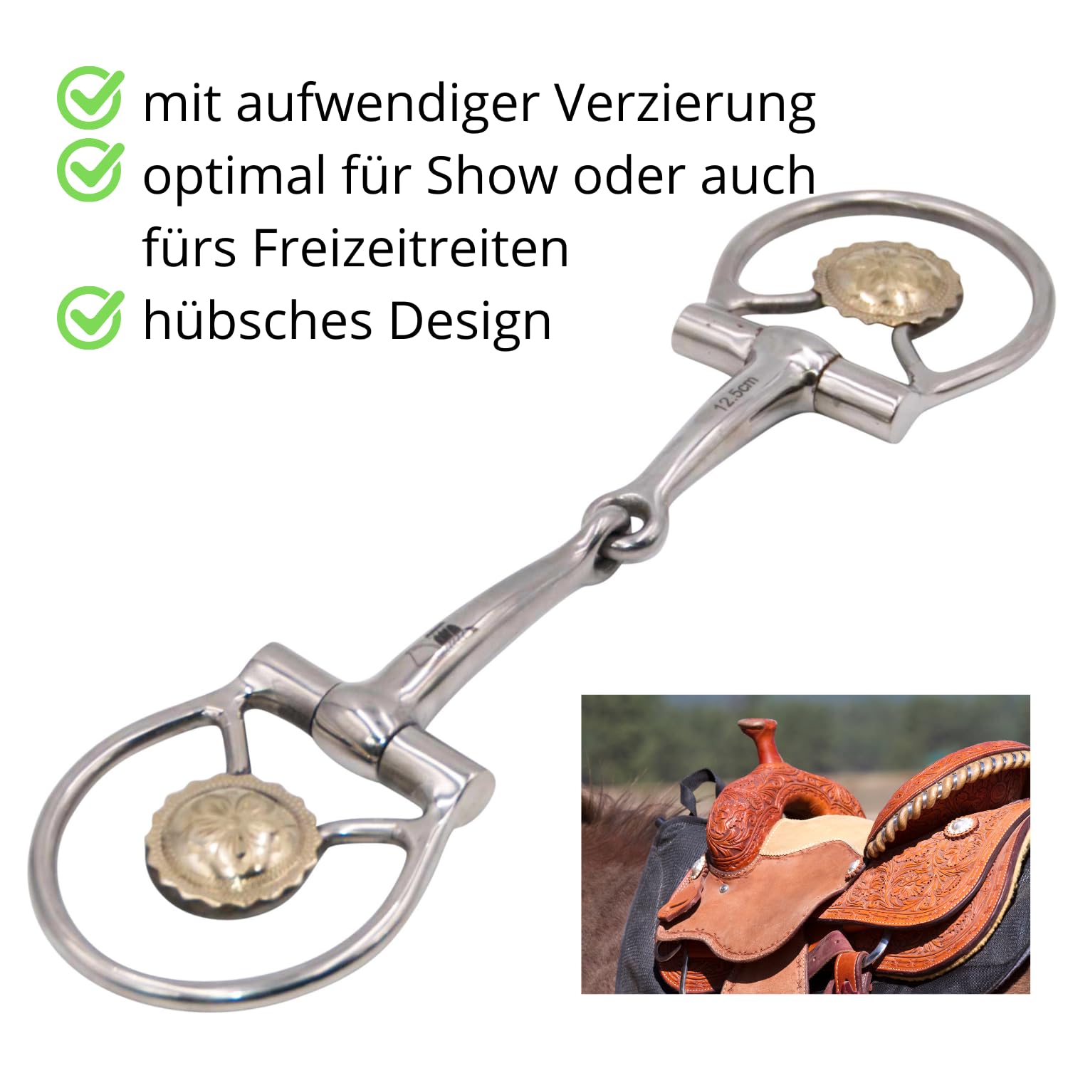 Futurity Dee Snaffle Bit Western Bit Gebiss