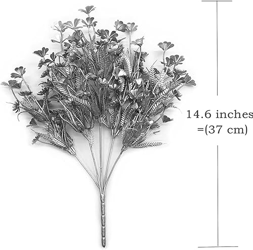 Vista 249 de CATTREE Helechos dorados - Plantas artificiales grandes y altas de 30 pulgadas, paquete de 2 decoraciones de Navidad, hojas de Boston doradas Hojas