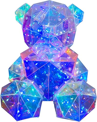 Sapphirem Luz LED rosa de oso de cristal en la noche, decoración de oso de peluche, el mejor regalo para niñas, mamá, cumpleaños, día de San disponible en Yaxa Venezuela