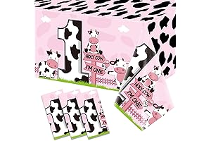 3 Pack Pink Cow First Birthday Table Cloth