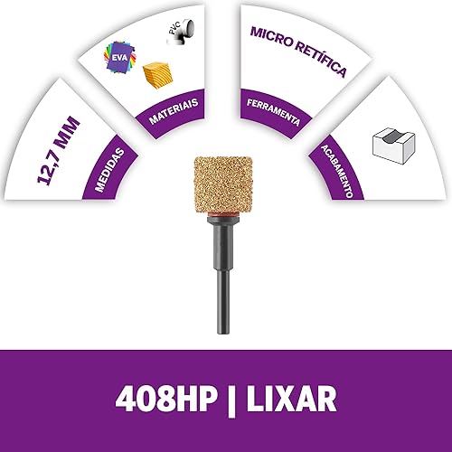 Miniatura 2 de Dremel Max Life 60 Git - Tambor de lijado de carburo, accesorio de herramienta rotativa - 408HP