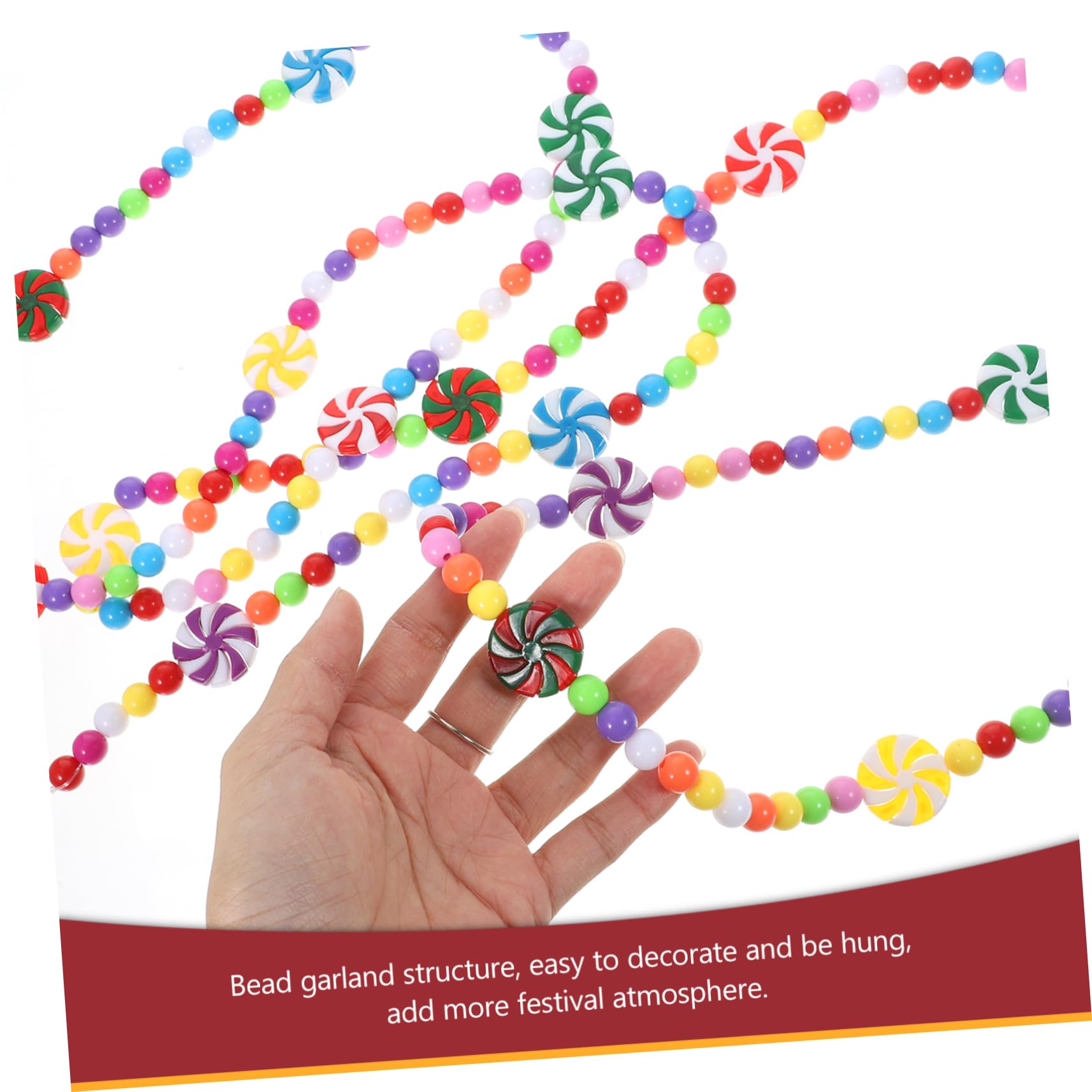 Zerodeko 5 Stück Süßigkeitsanhänger aus Perlen Christbaum anhänger christbaumanhänger Christmas-Decorations Streamer Dekorationen Lebkuchen Weihnachtsdekoration Weihnachtsbaum Plastik
