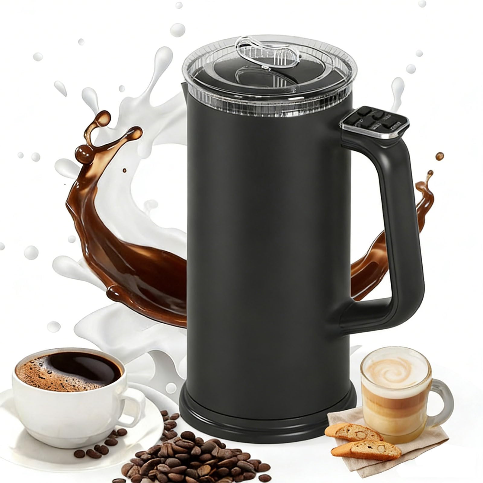 Espumador de leche para café latte y capuchino con vaporizador automático de 350 ml