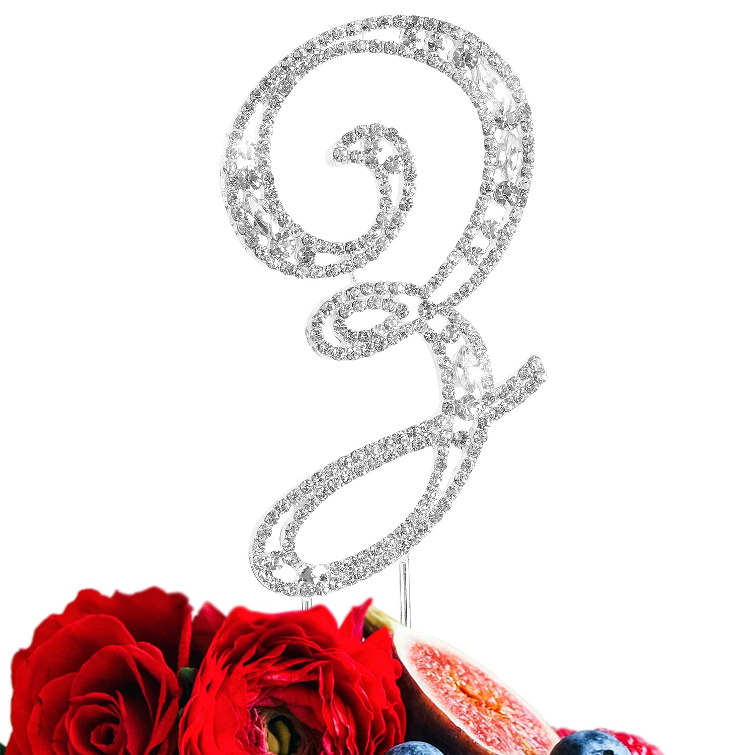 LINGPAR Crystal Letter Cake Topper (Z)