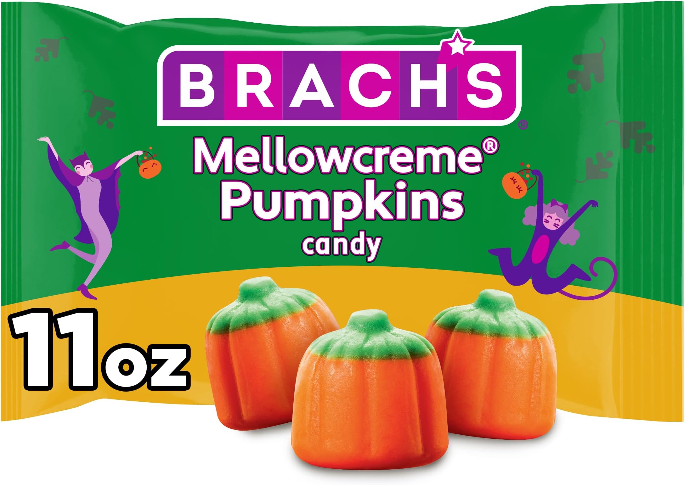 Brach's Pumpkin Mellowcremes, Halloween Candy, 11 oz Bag