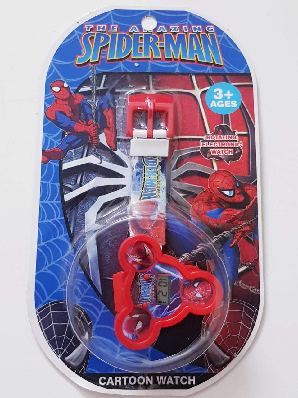 TrendyTapTrendyTap Silicone Spiderman spinning digital watch, Multicolour