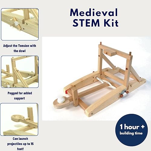 Miniatura 4 de Pathfinders catapulta medieval kit de madera.