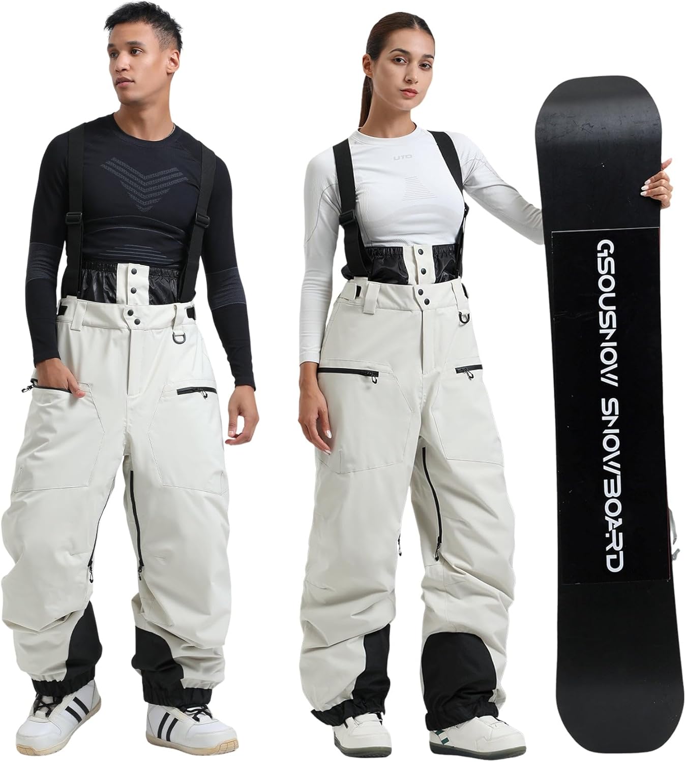 GSOU SNOW Men Snow Bibs Women Baggy Ski Pants Snowboard Overall Insulated Waterproof Windproof Warm Winter - Image 2