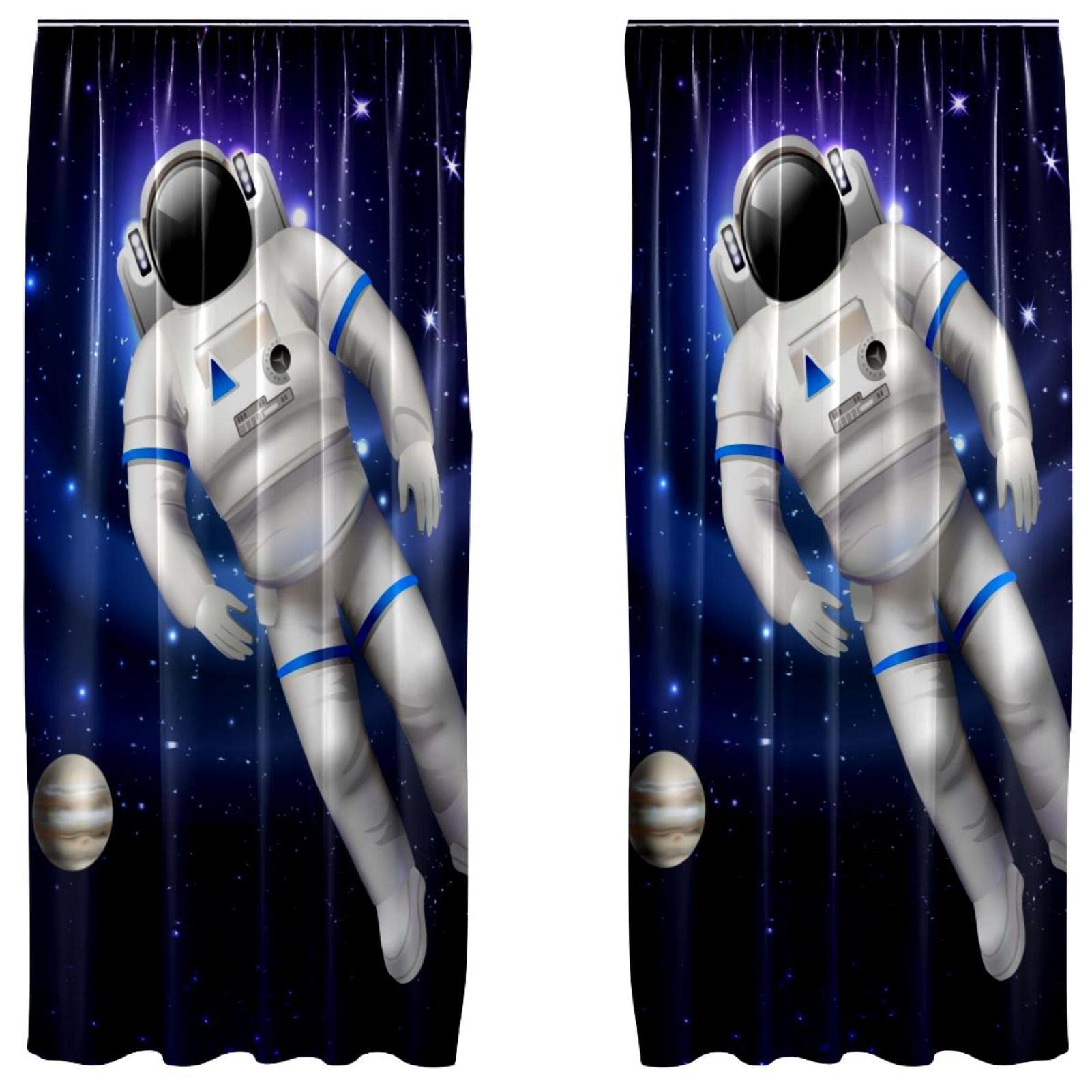 Rideaux occultants en microfibre 140x213 cm pour fenêtre extérieure