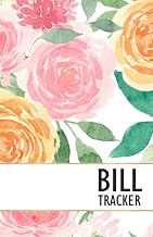 Bill Tracker: A journal small compact size for Bill Payment/ Expense Checklist / Bookkeeping / Budget Finance Planning : cute flower watercolor cover