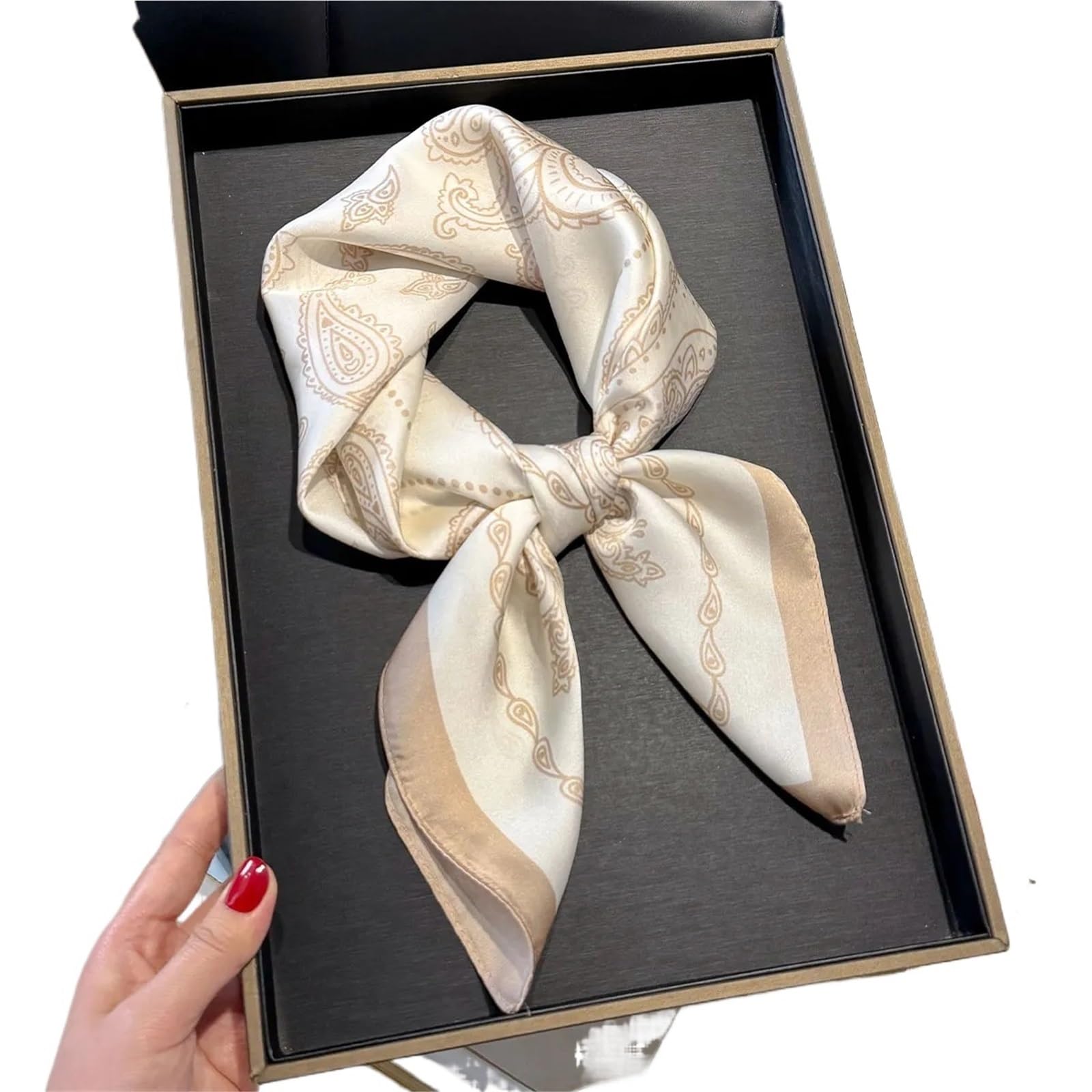 Bufanda para la cabeza, bufandas de moda para mujer, 1 unidad, 70 x 70 cm, bufanda cuadrada con estampado de seda, pañuelo decorativo para el cuello
