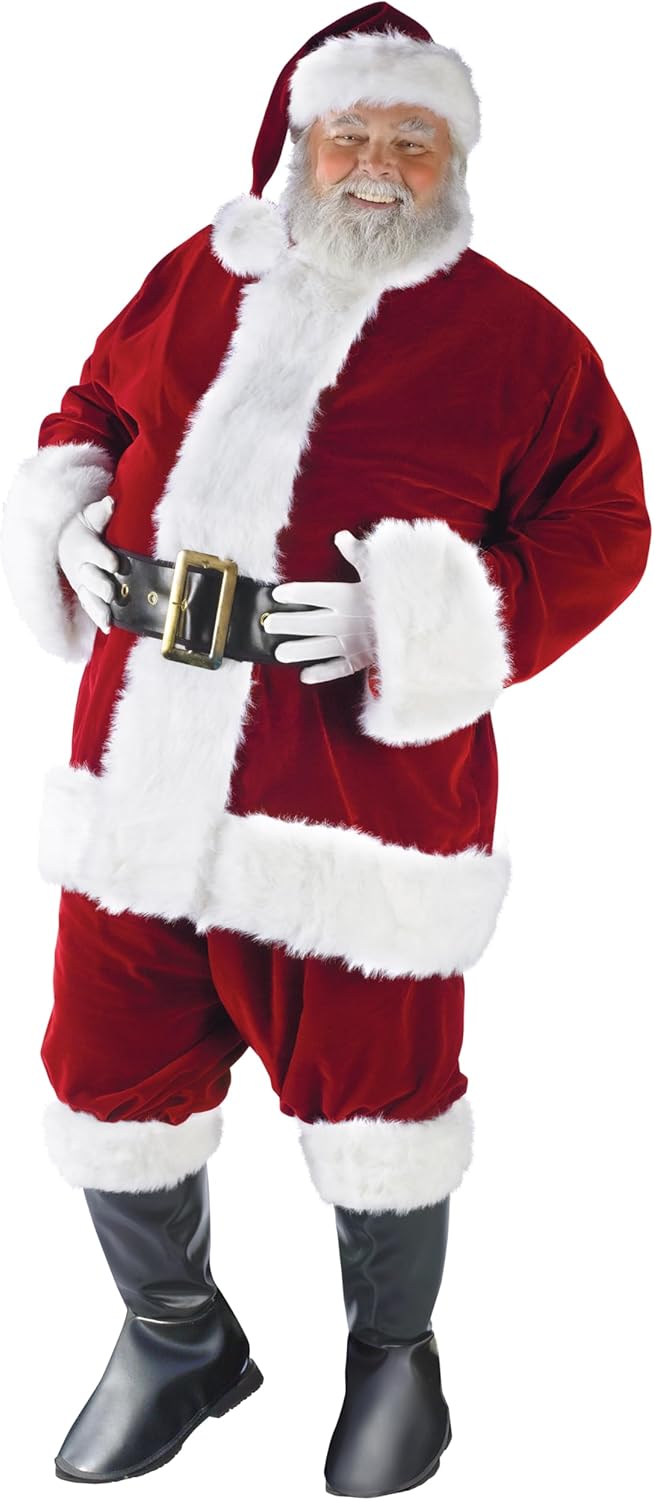 Fun World Costumes Men's Plus-Size Xxl Ultra Velvet Santa Suit