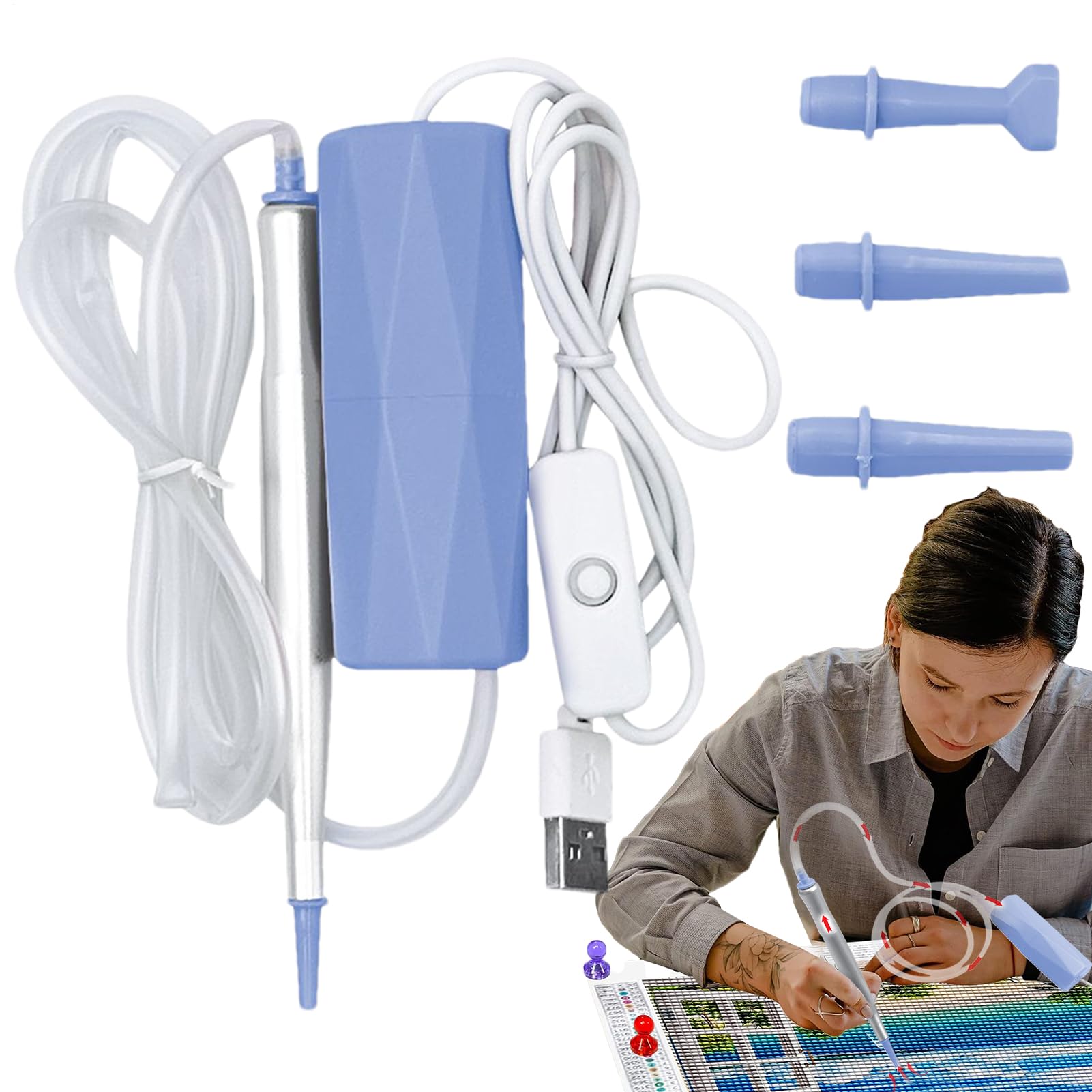 Stylo électrique pour peinture de pierres précieuses sans cire ni fatigue