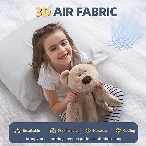 Miniatura 2 de Paquete de 2 protectores de colchón impermeables tamaño individual, funda de colchón refrescante para cama de tamaño individual, funda de colchón