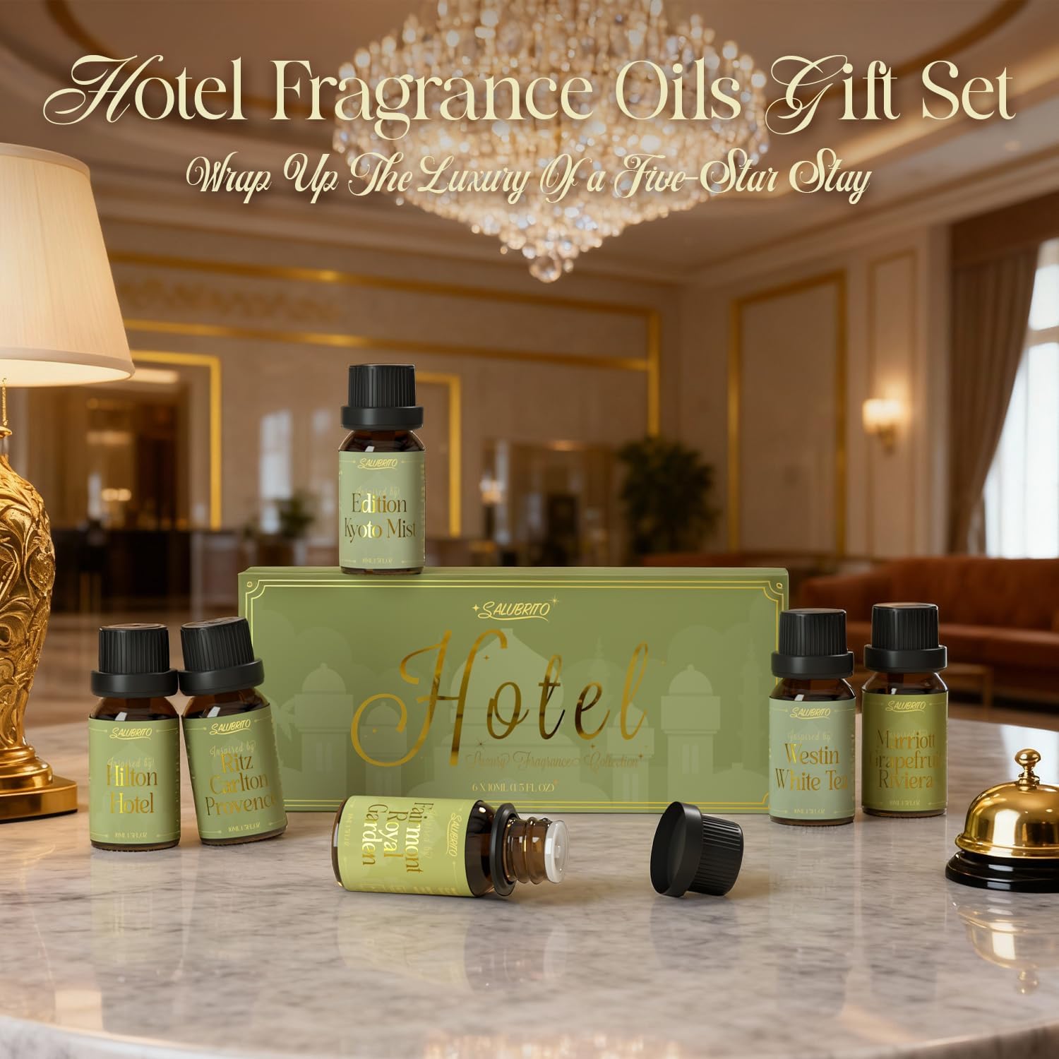 SALUBRITO Luxury Hotel Fragrance Oil Set for Diffuser, Premium Essential Oil - Inspired by Classic Hotel Scents Re-Imagined, Gift for Women and Men - Image 6