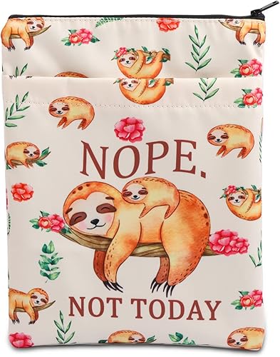 PLITI Divertida funda de libro de perezoso, regalo para amantes de los perezosos, regalo para dormir perezoso, regalo para dormir perezoso,