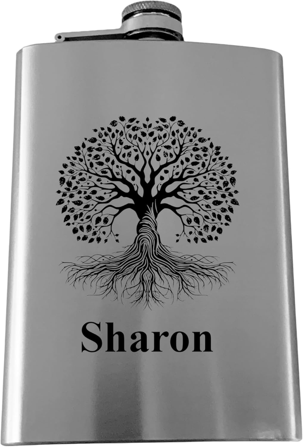 8oz - CUSTOM - Celtic Tree of Life Flask (PERSONALIZED, 8oz Stainless Steel)