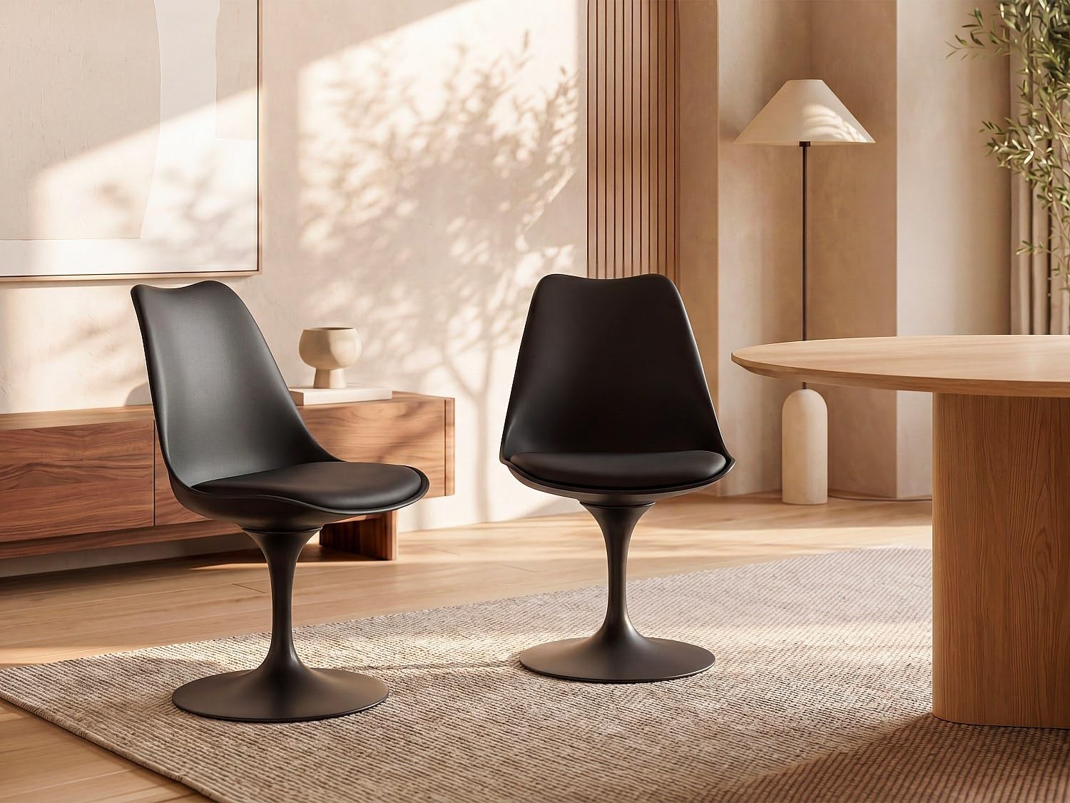 Vente-unique - Silla 2-Set Xafy - Polipropileno - negro