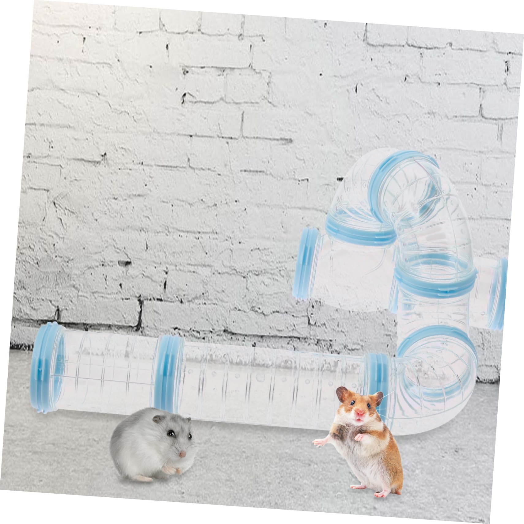 2 Stück Hamstertunnel Bausatz aus Pp Abnehmbar für Hamster und Meerschweinchenkäfige Selbstgemacht Käfigtunnel Hamster Zubehör