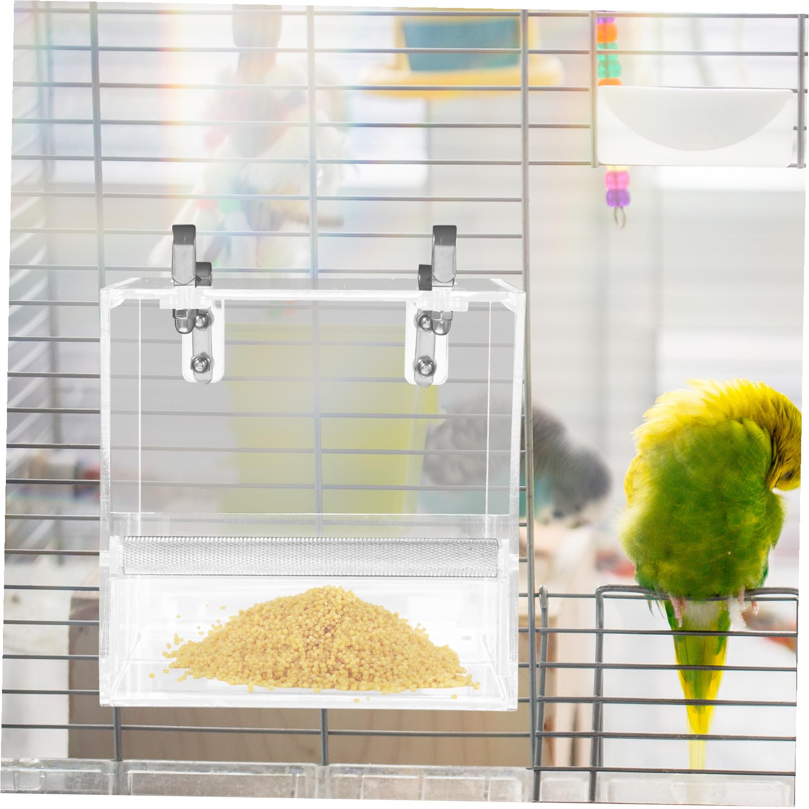 Mangeoire Automatique pour Oiseaux et Abreuvoir Creative Birds Convient aux Perroquets et Petits Oiseaux Facile à Installer et Nettoyer
