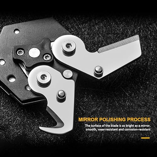 Miniatura 8 de Llavero multiherramienta de forma hexagonal, multiherramienta de bolsillo portátil con cortador plegable, juego de destornilladores, abrebotellas y