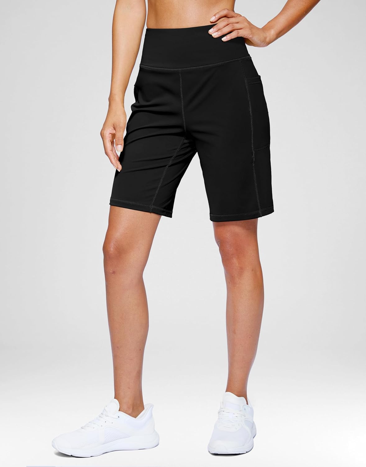 G Gradual Women's 7''/9" Bermuda Long Shorts with Pockets High Waisted Athletic Knee Length Shorts for Women Walking - Image 2