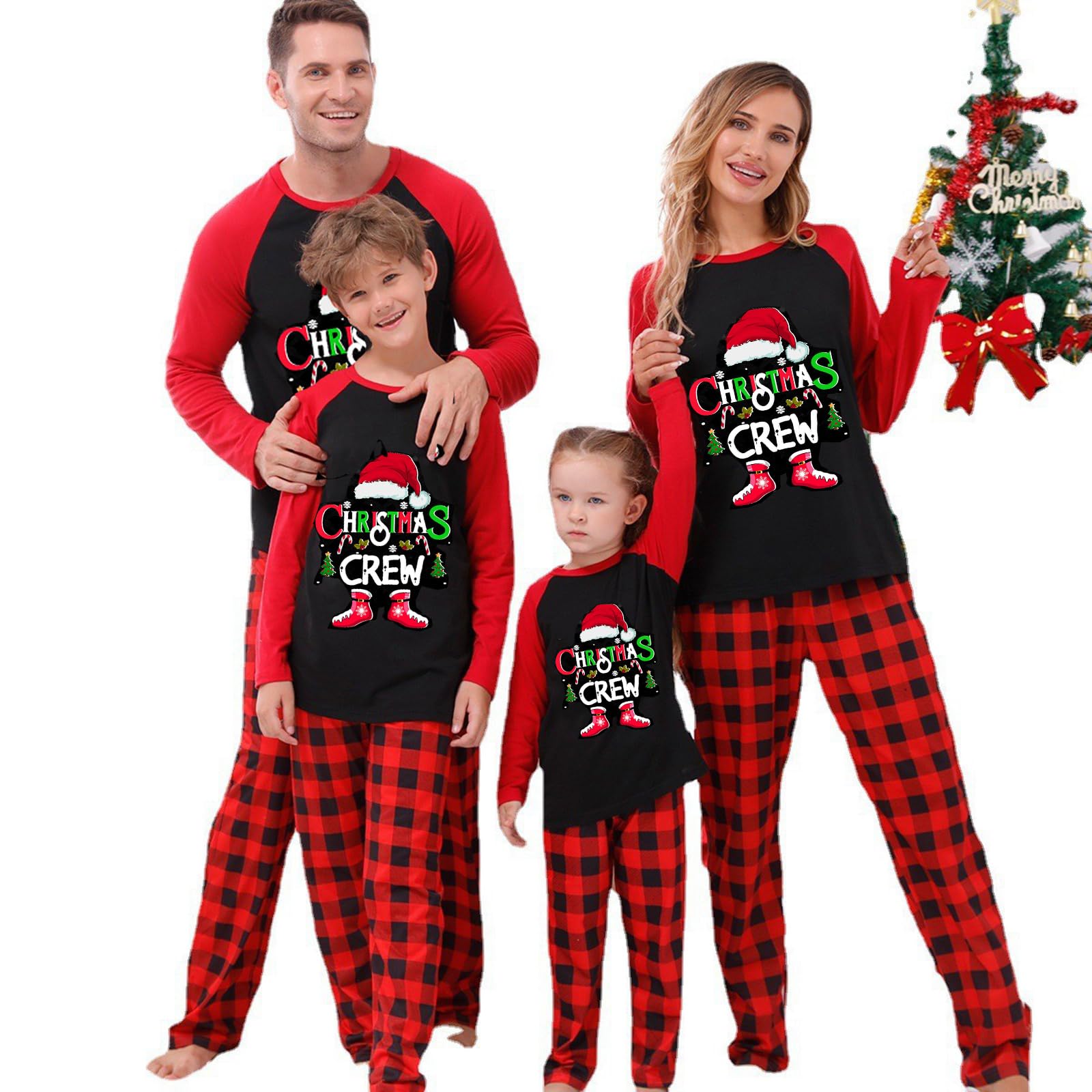 Awoscut Family Christmas Pajamas Matching Pajamas for Family, Xmas PJs Sets Holiday Sleepwear