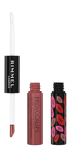 Miniatura 3 de Rimmel London Provocalips - Lápiz labial líquido de dos pasos para bloquear el color y el brillo, 215 Summer Lovin, 0.14 onzas líquidas