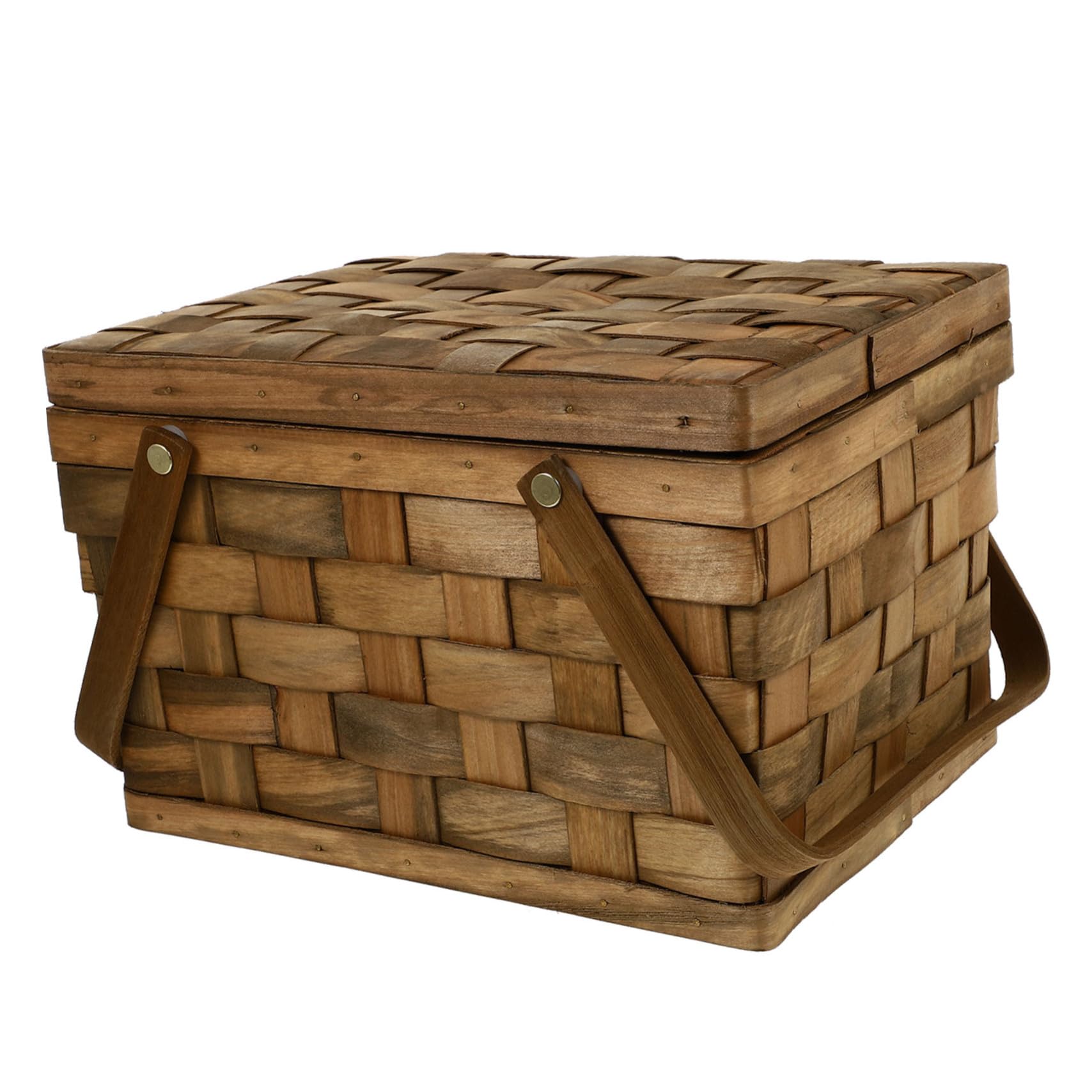 Panier en Couvercle avec Portatif Bois Pique-niques de Café