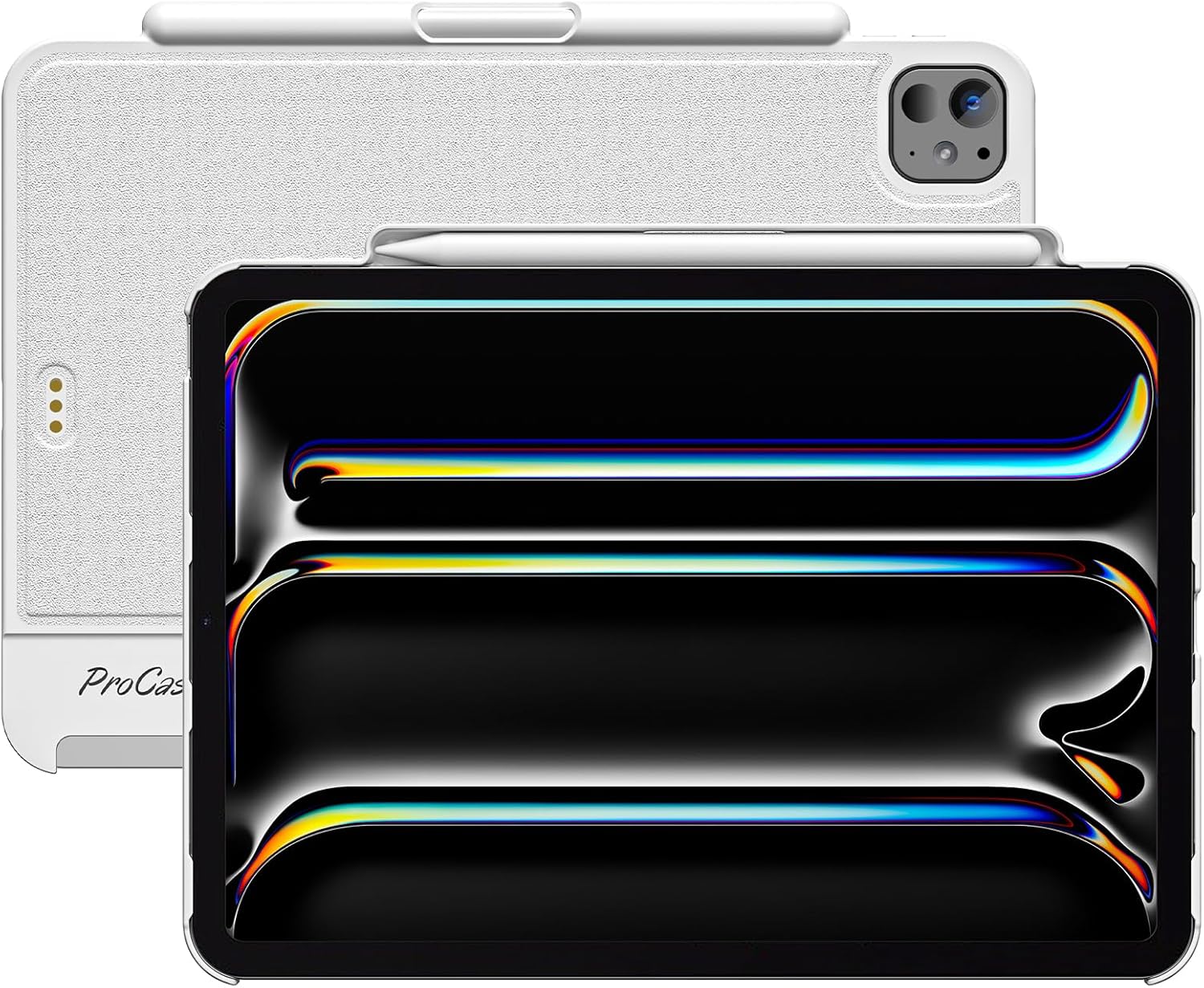 ProCase Magic Keyboard Compatible Case for iPad Pro 11 Inch 2024 M4, Slim Magnetic Cover Lightweight Case with Pencil Holder for 5th Generation iPad Pro 11" 2024[Keyboard Not Included] -Black