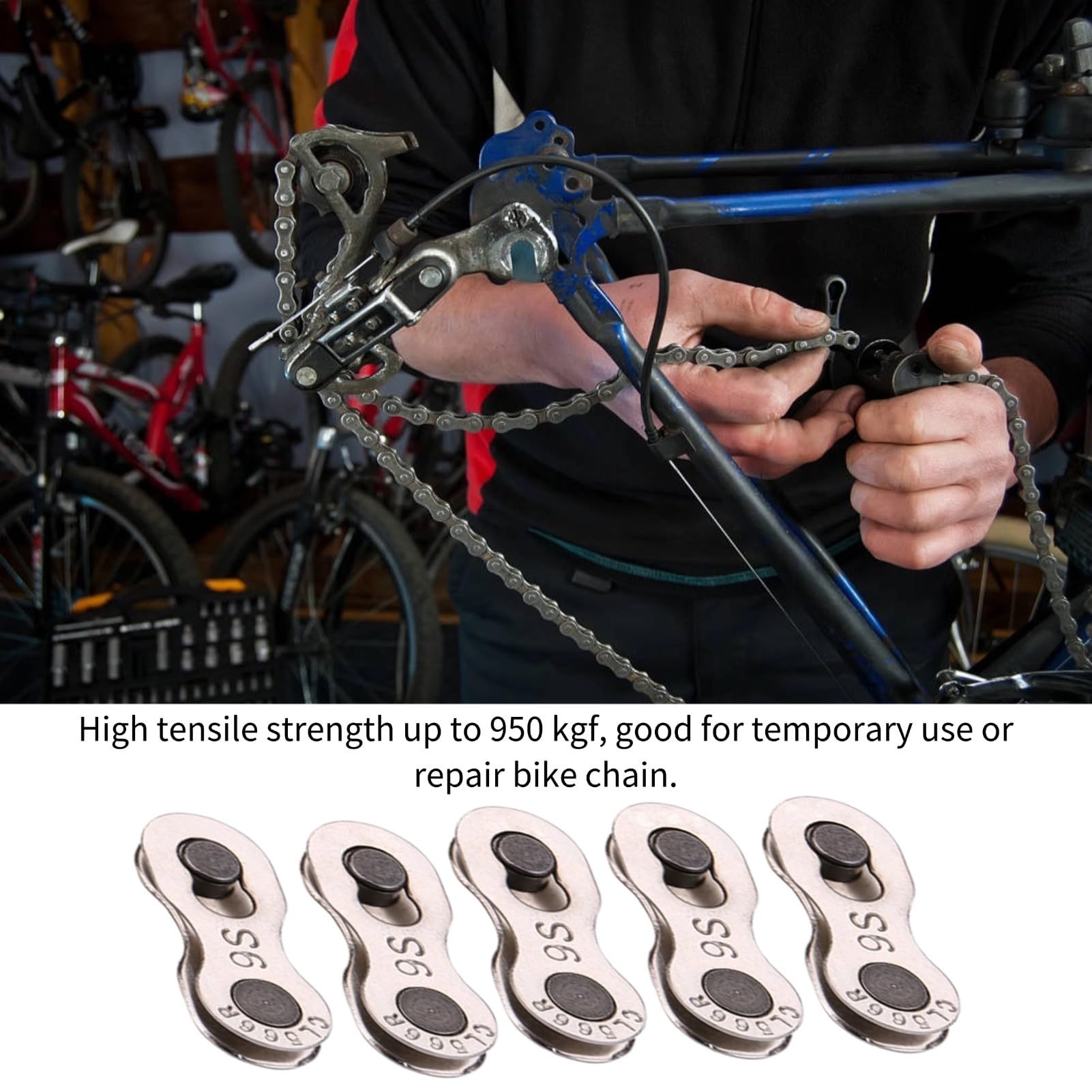 Maillon Chaîne Vélo 12v 4 Maillons De Chaîne Vélo Fgnuay - Pour Vitesse Unique - Acier Carbone - Maillons Rapides Chaîne Vélo Vitesse Unique