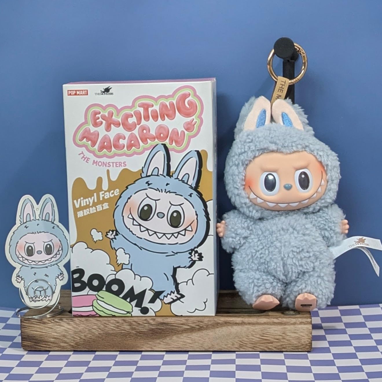 Pop Mart The Monster Labubu - Cara de vinilo con diseño de macarrón