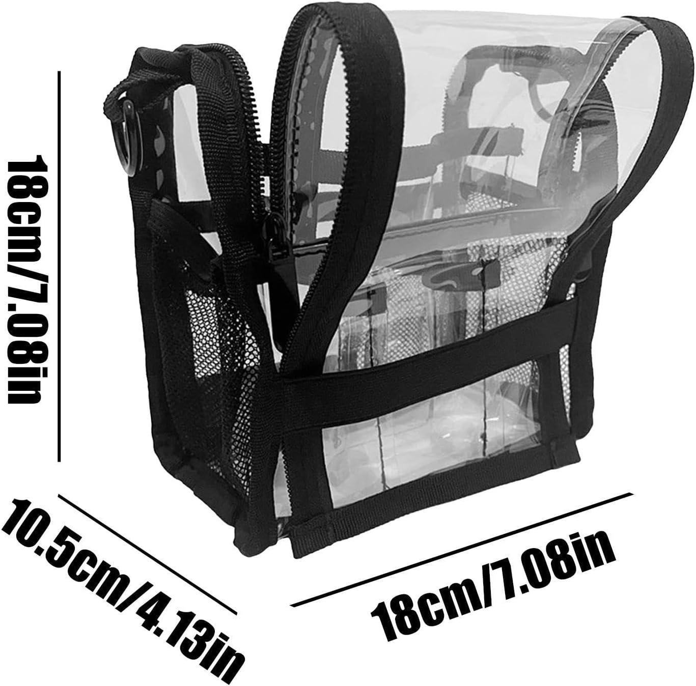 الفاخر - Makeup Bag | Transparent Waterproof Modern Organizer,Travel Makeup Bag Toiletry Case,for Women Travelers Boyfriend Girlfriend Lotion Liquid Foundation 2026 - view 5