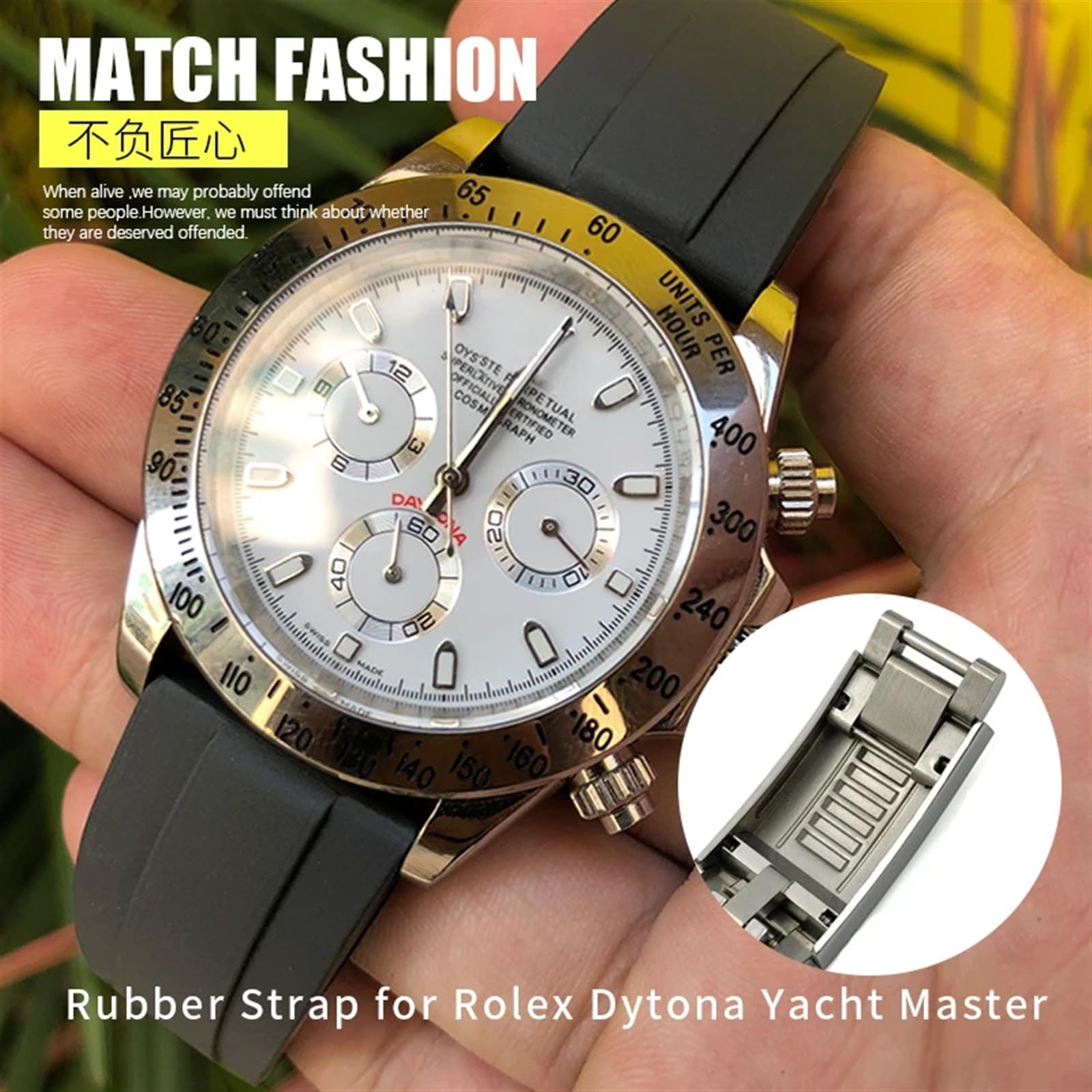 19mm 20mm 21mm Cinturino in Gomma per Rolex Yacht Master Submariner Daytona GMT Cinturino OYSTERFLEX DEEPSEA Silicone Strumenti Cinturino