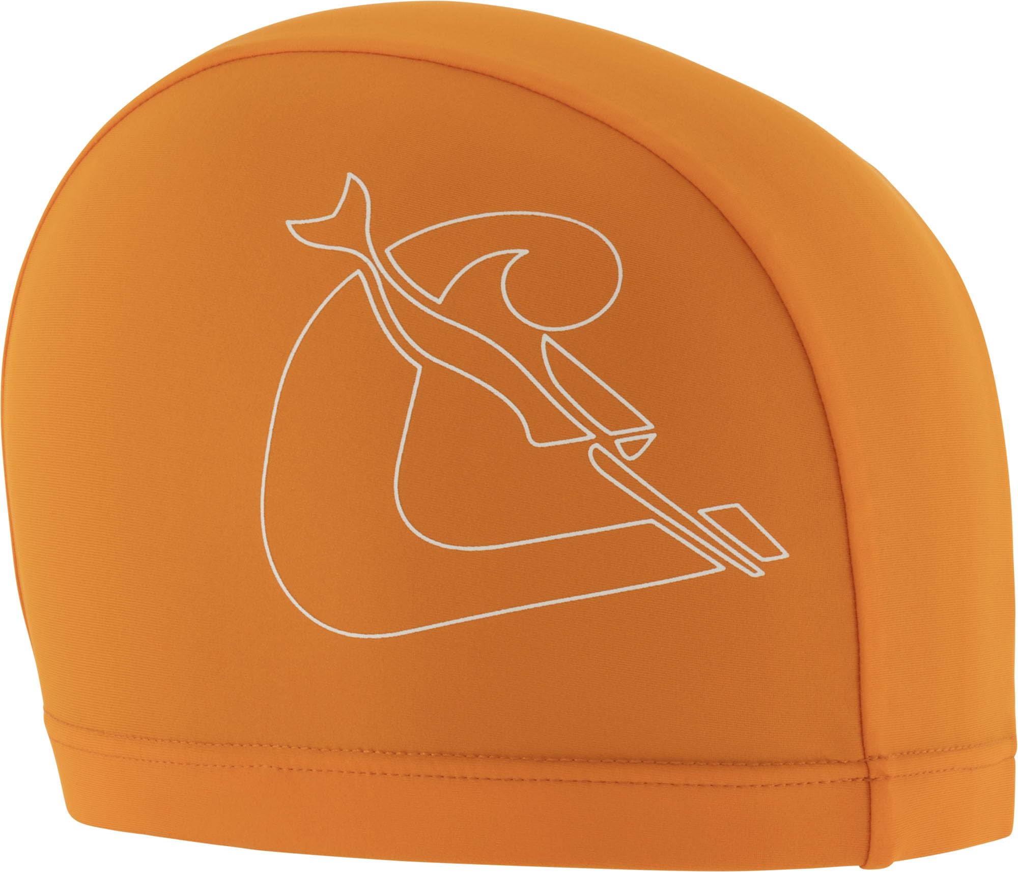 Cressi Tago Swim Cap Spandex, Adult Swimming Cap in Spandex, Orange/White, One Size