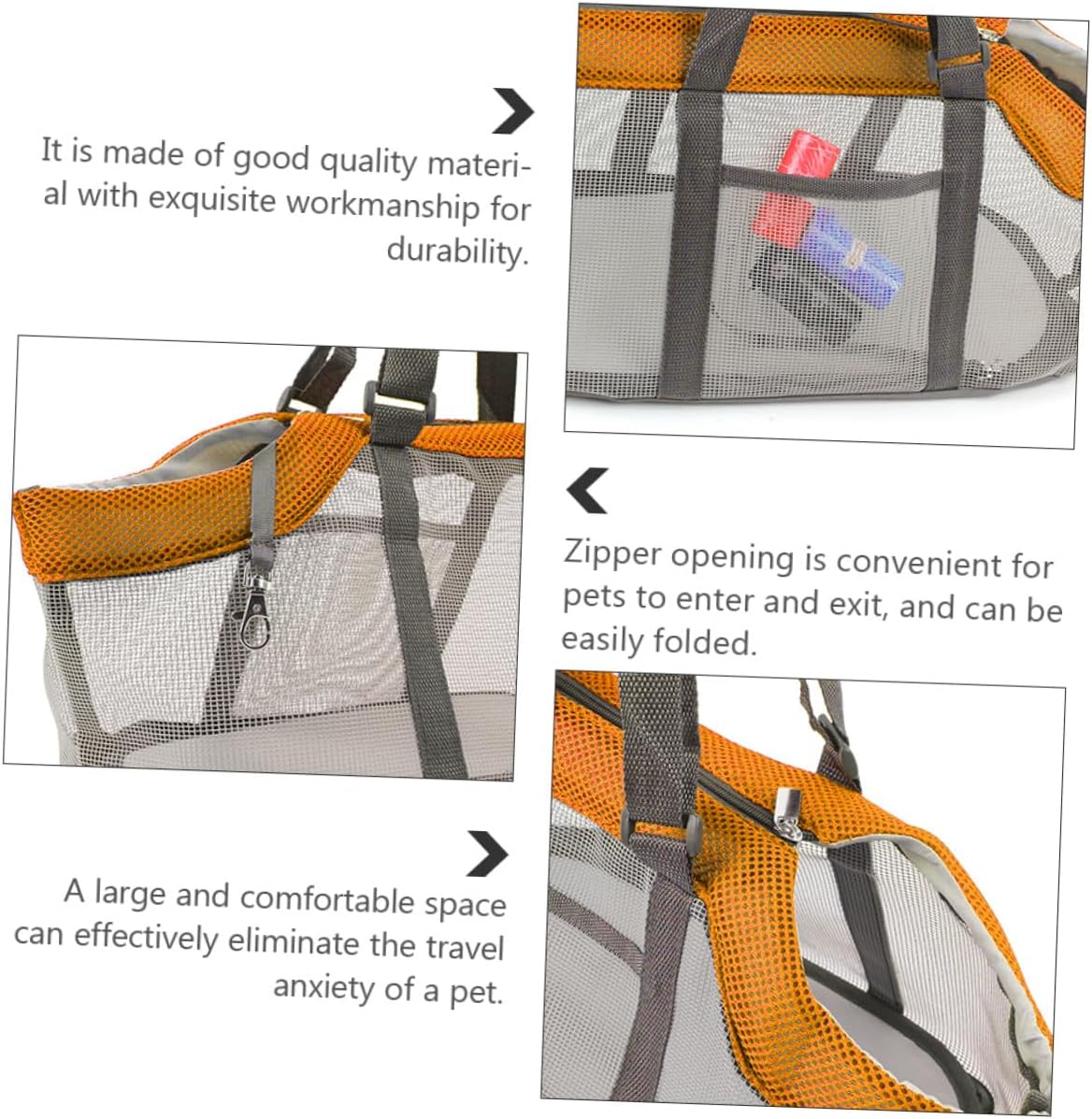 Angoily Breathable Nylon Mesh Pet Carrier Bag for Dogs and Cats Portable Handheld Dog Purse with Spacious Ventilated Design Lightweight Puppy Travel Handbag for Hiking and Outdoor Use