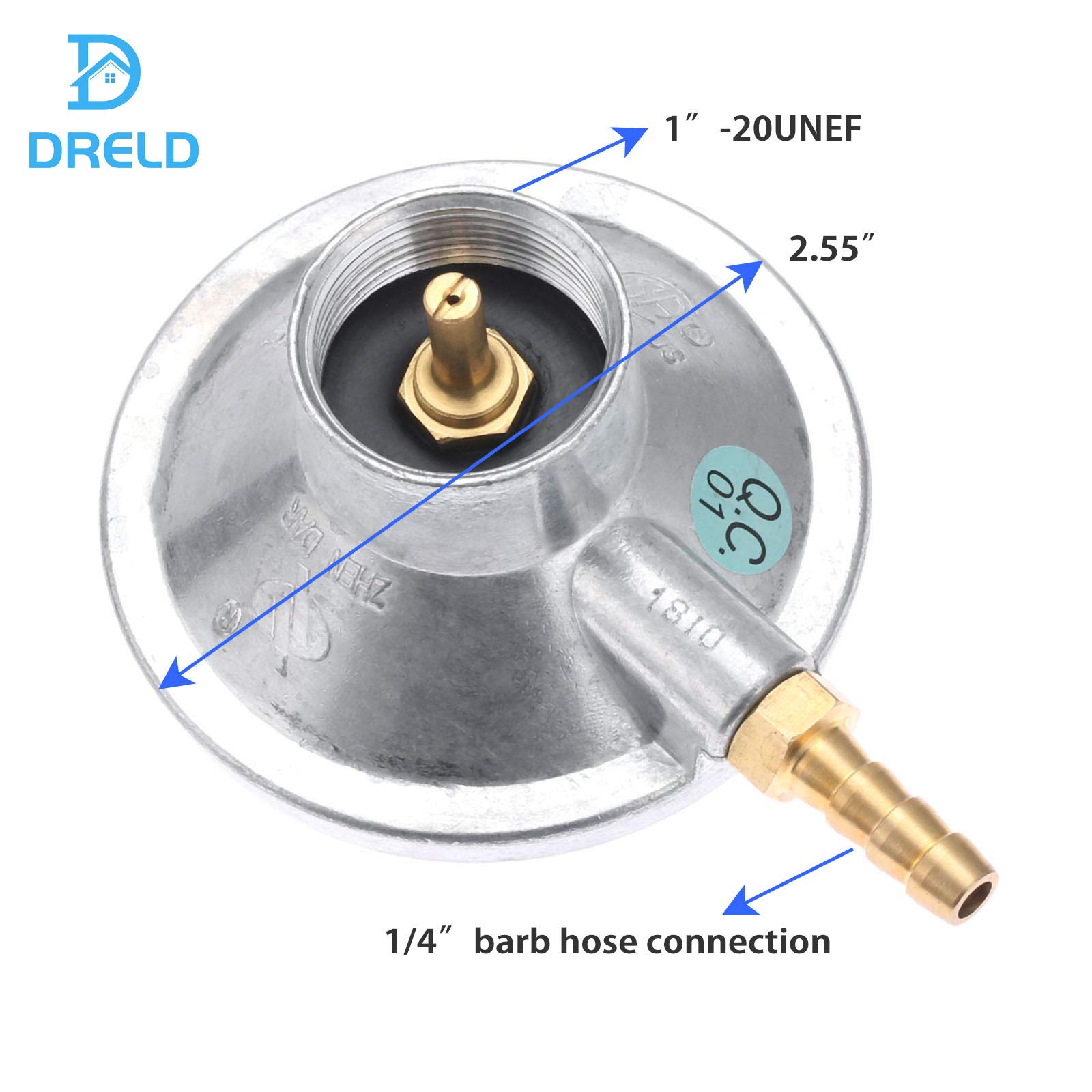 Buy DRELD Propane Gas Regulator, Grill Table Top Control Valve with 1/4