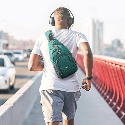 Miniatura 7 de G4Free Mochila cruzada con RFID para hombres y mujeres, para senderismo, al aire libre