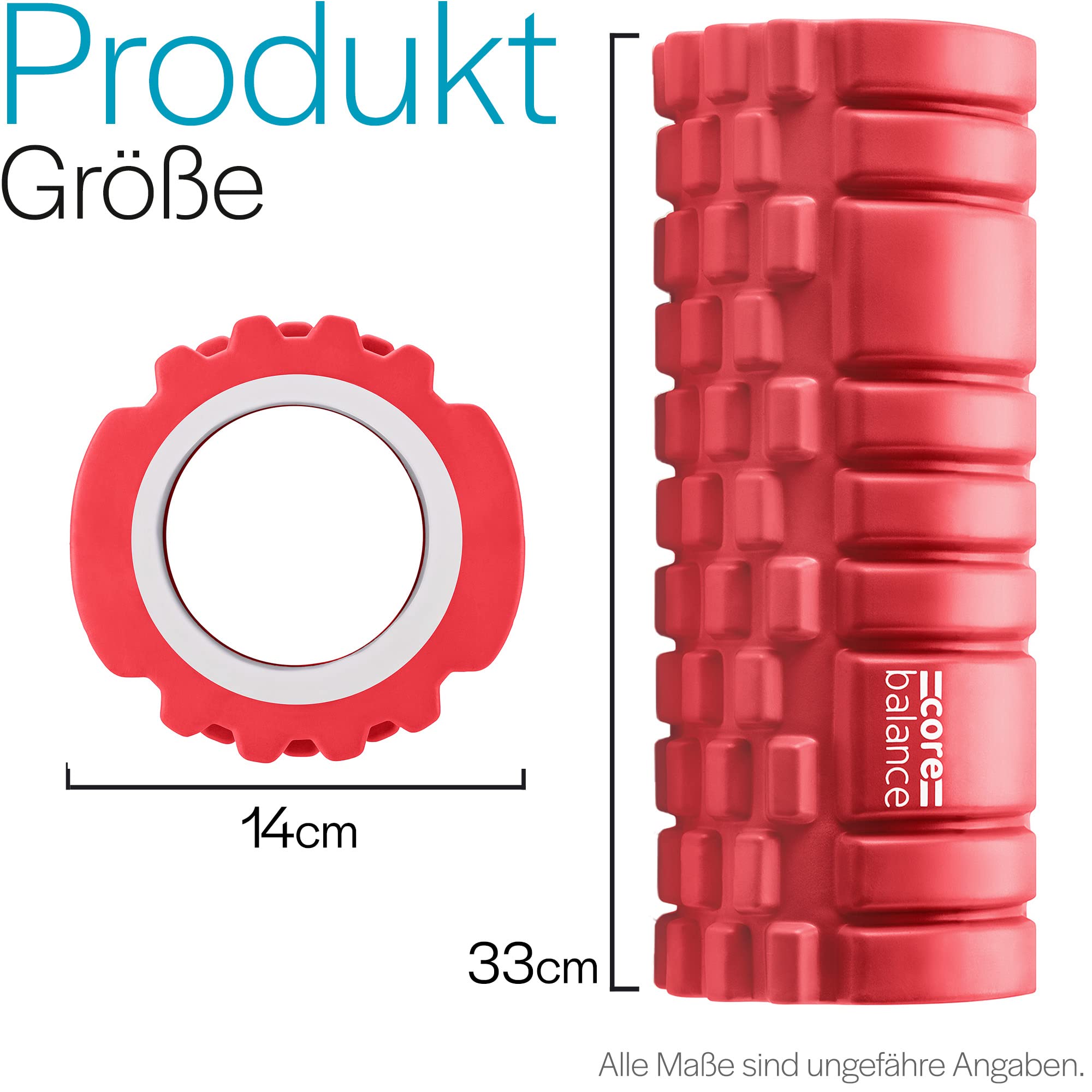 Core Balance Faszienrolle – 33 X 14 Cm, Texturierter EVA-Schaum, Für Triggerpunkt-Massage & Regeneration Core Balance Faszienrolle – 33 X 14 Cm, Texturierter EVA-Schaum, Für Triggerpunkt-Massage & Regeneration