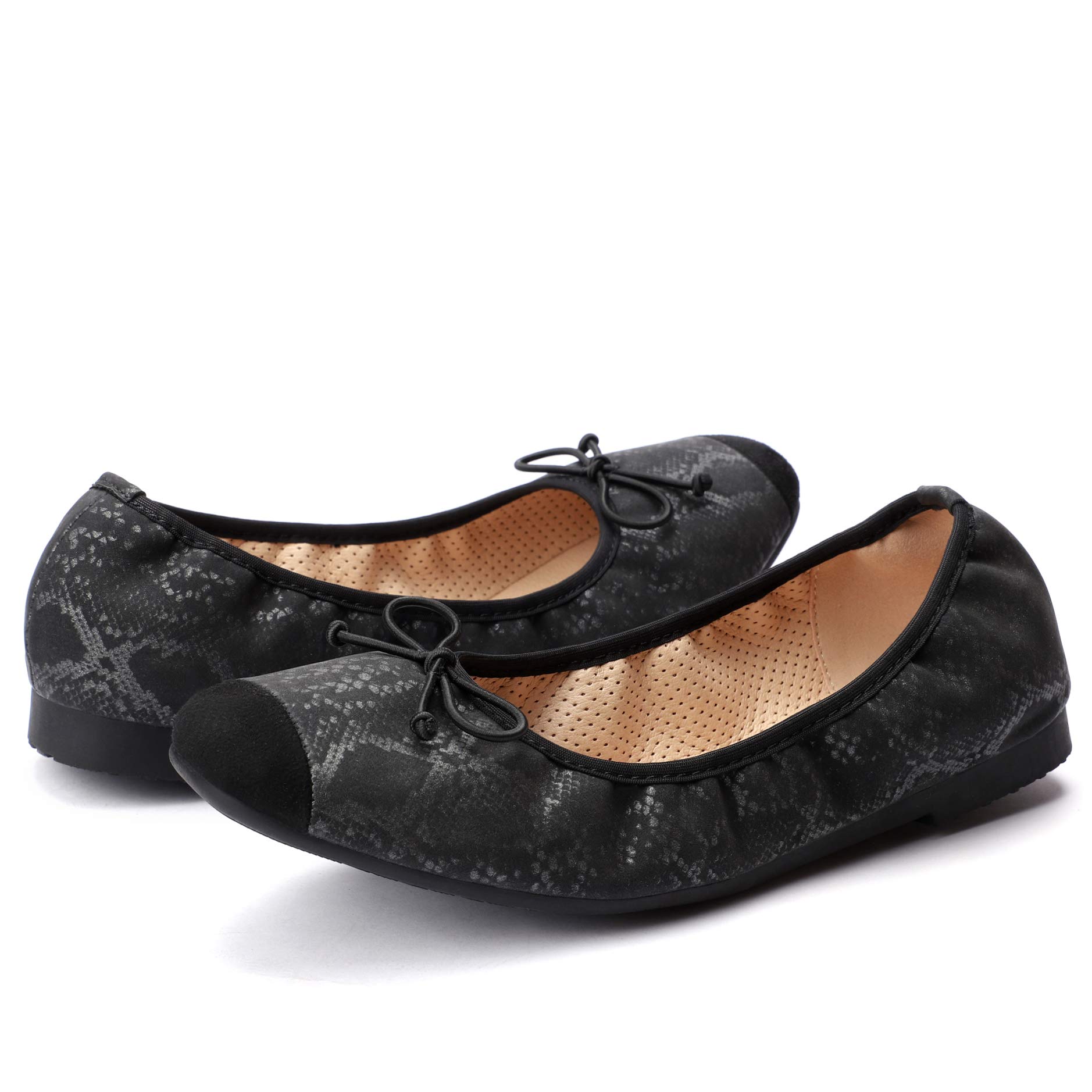 Women's Pocket Ballet Flats-with Bows Comfort Casual Slip-on Cute Foldable Roll Up Shoes