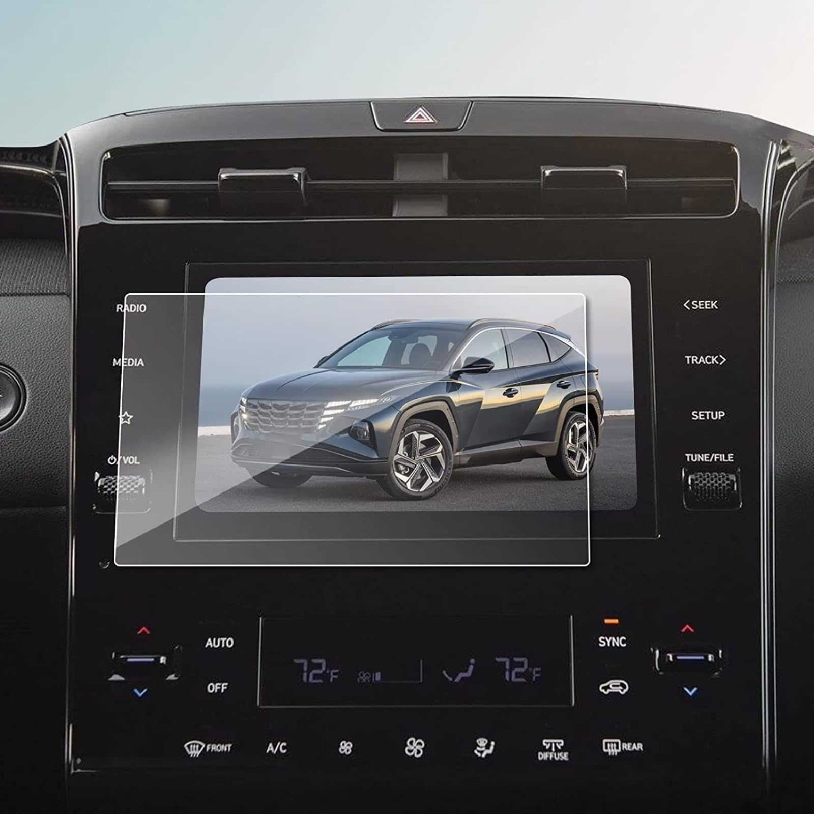 Nawigacja samochodowa Szkło hartowane Ekran LCD Folia ochronna Naklejka Osłona Dla Hyundai, dla Tucson NX4 2022 2023