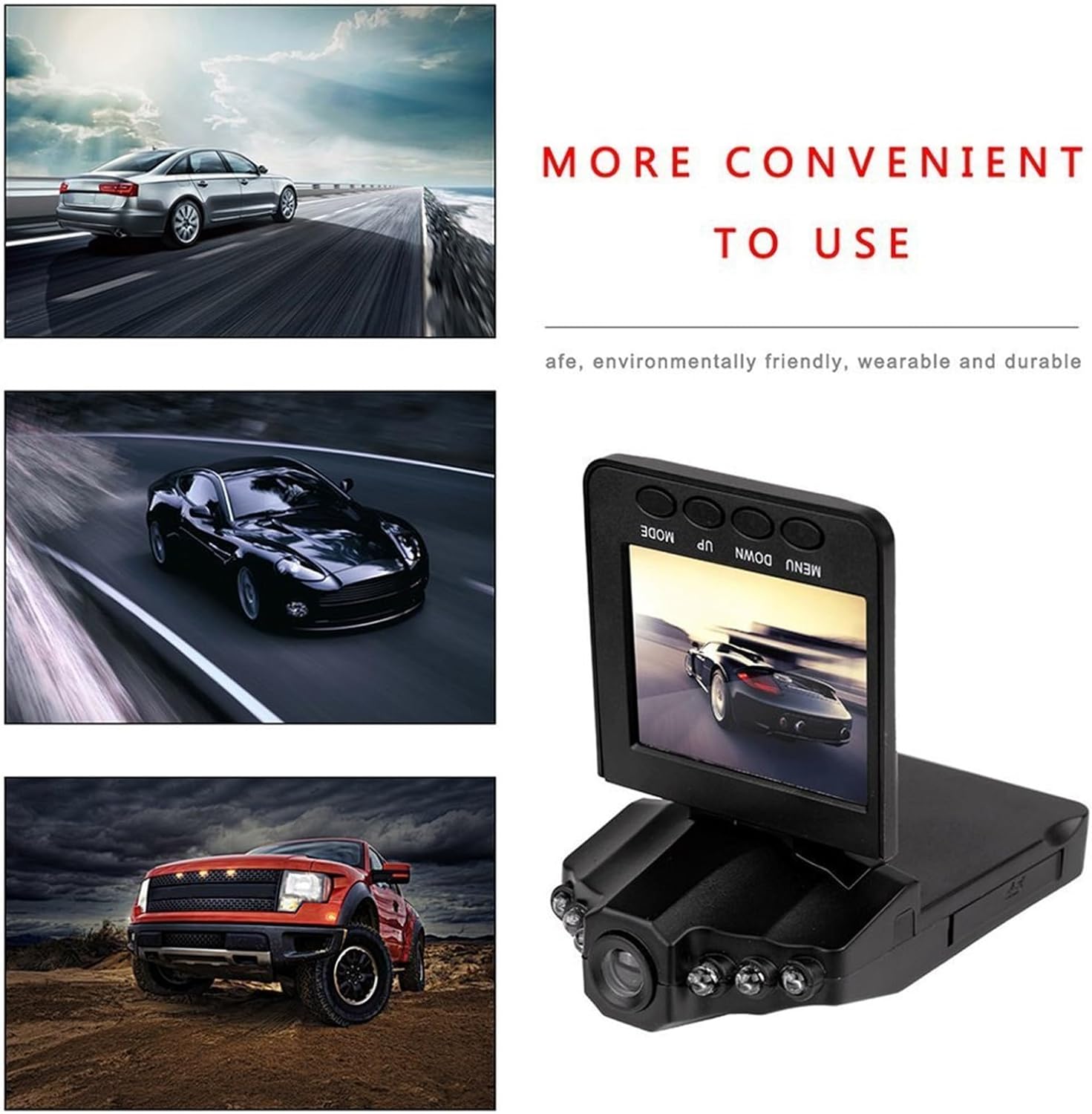 飛行機のヘッド HD 赤外線ナイトビジョンカーレコーダー車の監視 24時間駐車監視＆「タイムラプス撮影」機能