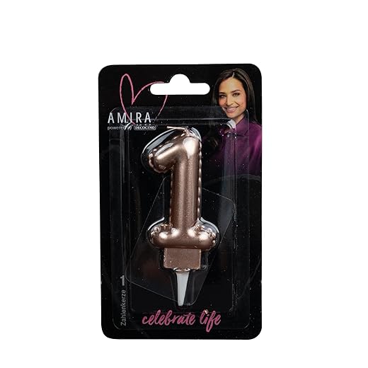 AMIRA powered by decocino Number Candle No.1 – Rose Gold