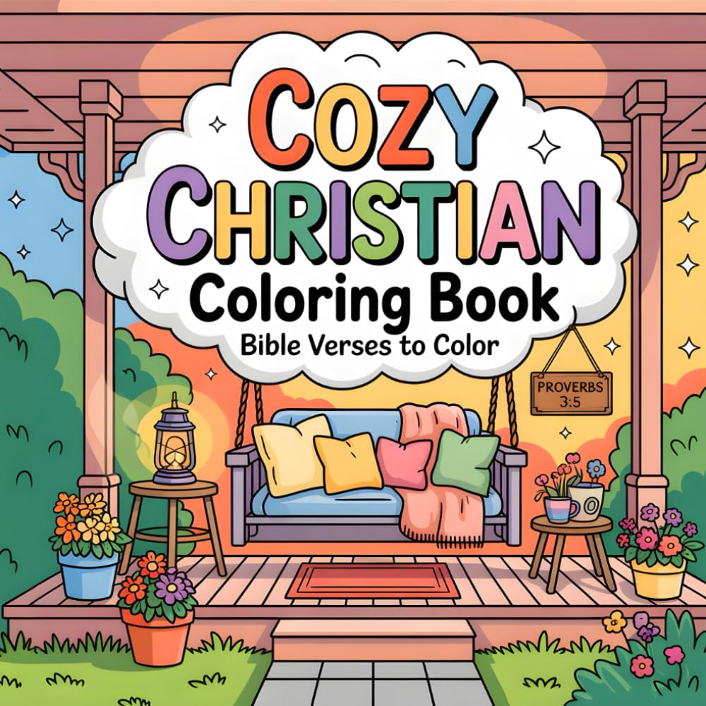 Cozy Christian Coloring Book: Bold and Easy Bible Verses to Color For Kids, Teens and Adults With Inspirational Scripture for Relaxation (Bible Verse Coloring Book)