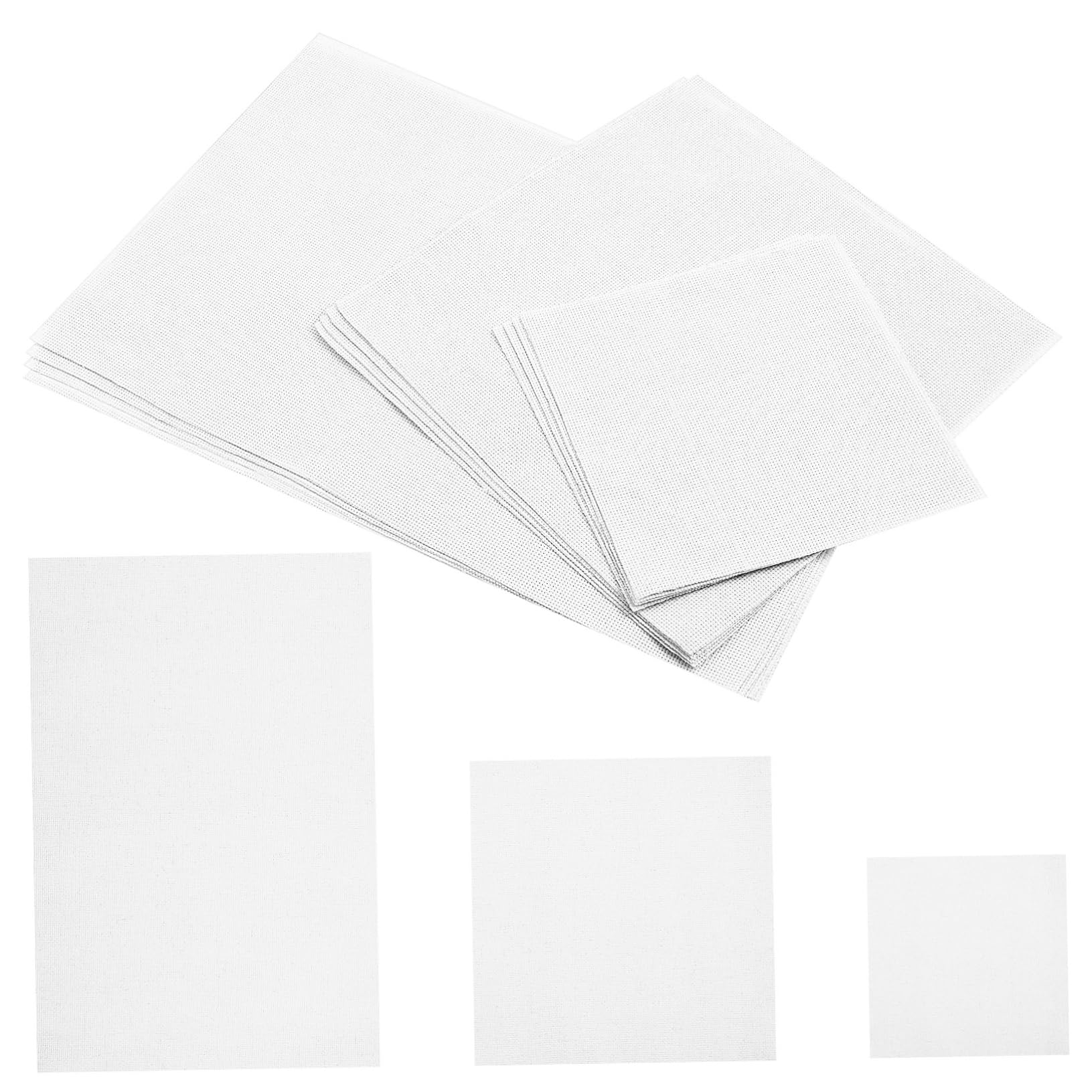 CIMAXIC Embroidery Fabric Sheets 12 Pack Cloth 14 Count Cross Stitch Supplies White Cross Stitch Cloths