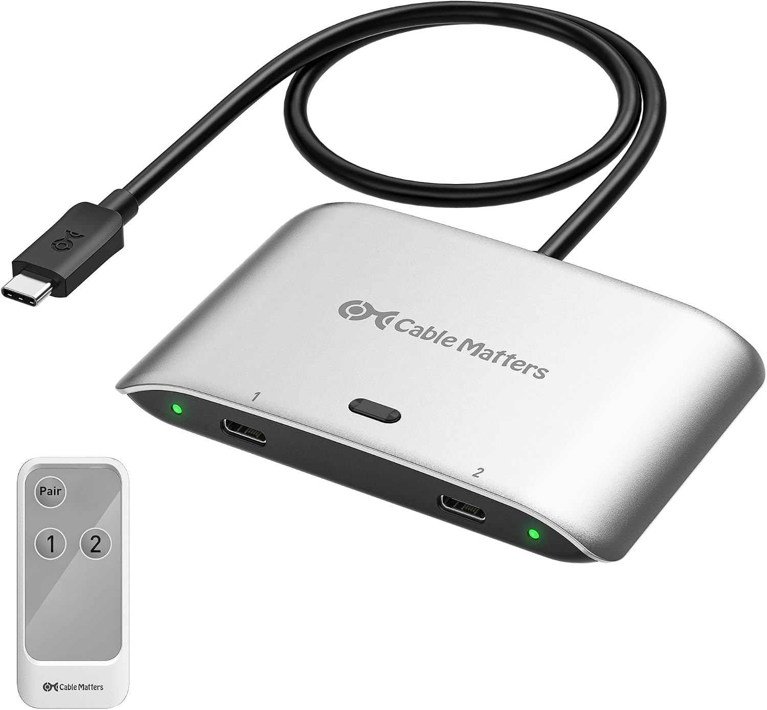 Cable Matters 20Gbps USB C KVM Switch for 2 Computers, 140W PD Charging